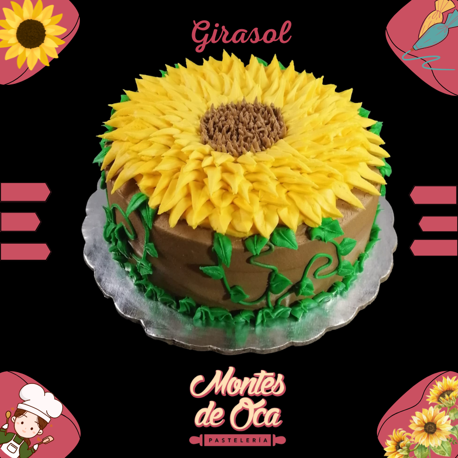 Queque Girasol Buttercream y Moka