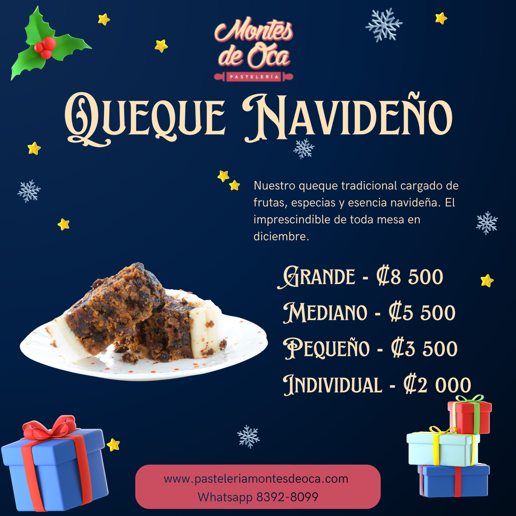 Queque Navideño - Temporada 2025 – PasteleriaMontesdeOca