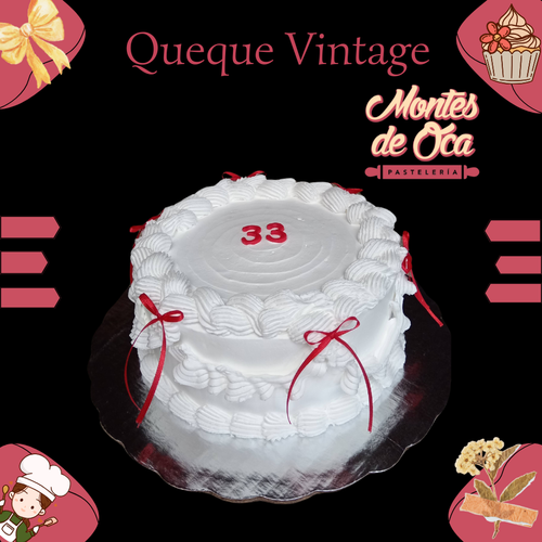 Queque vintage con lacitos